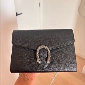 Gucci Dionysus chain wallet in black